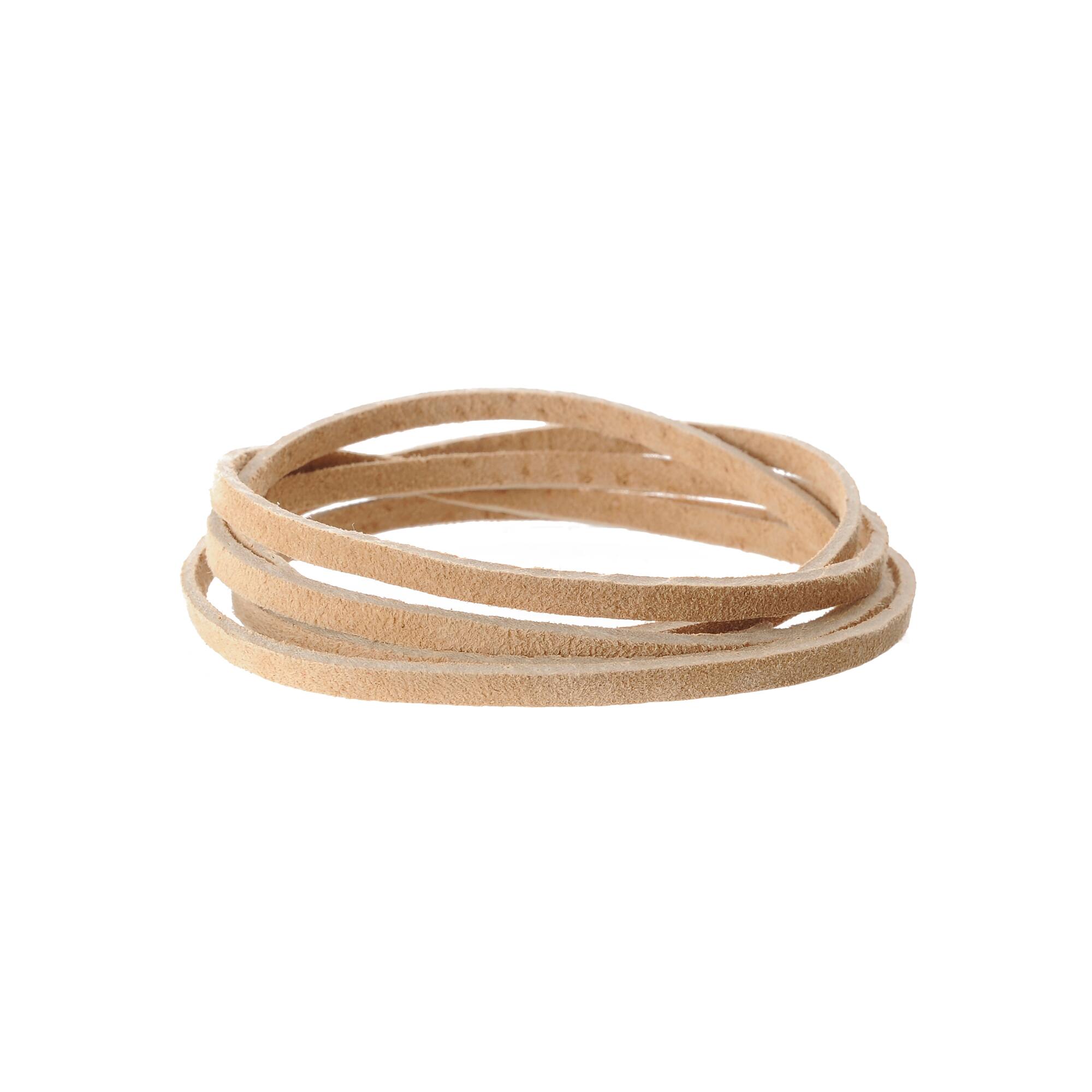 3.1mm Tan Flat Suede Lace by Bead Landing™